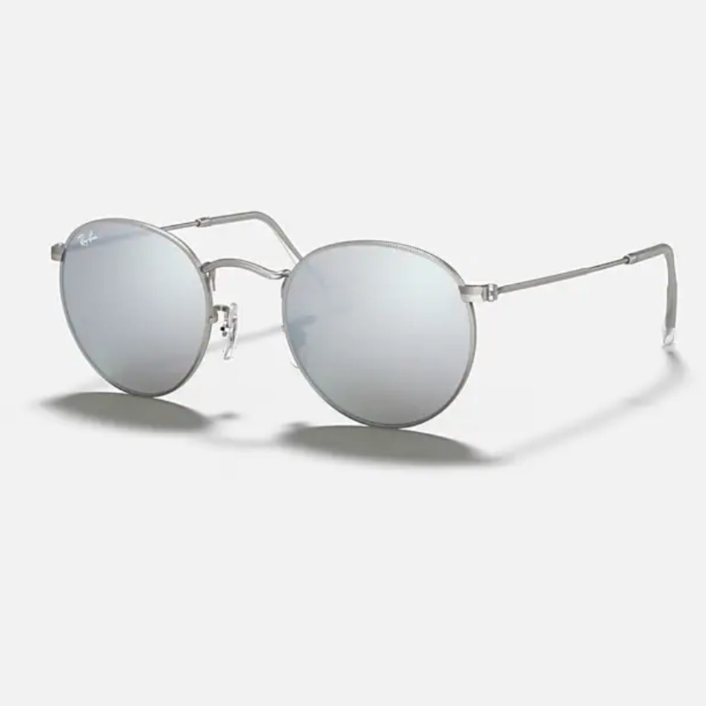 Ray Ban Round Flash Lenses - Silver/Gunmetal Color
